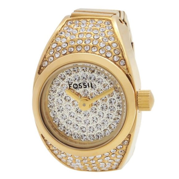 NWT Authentic Fossil Watch Ring Quartz Women's Watch - Picture 1 of 3